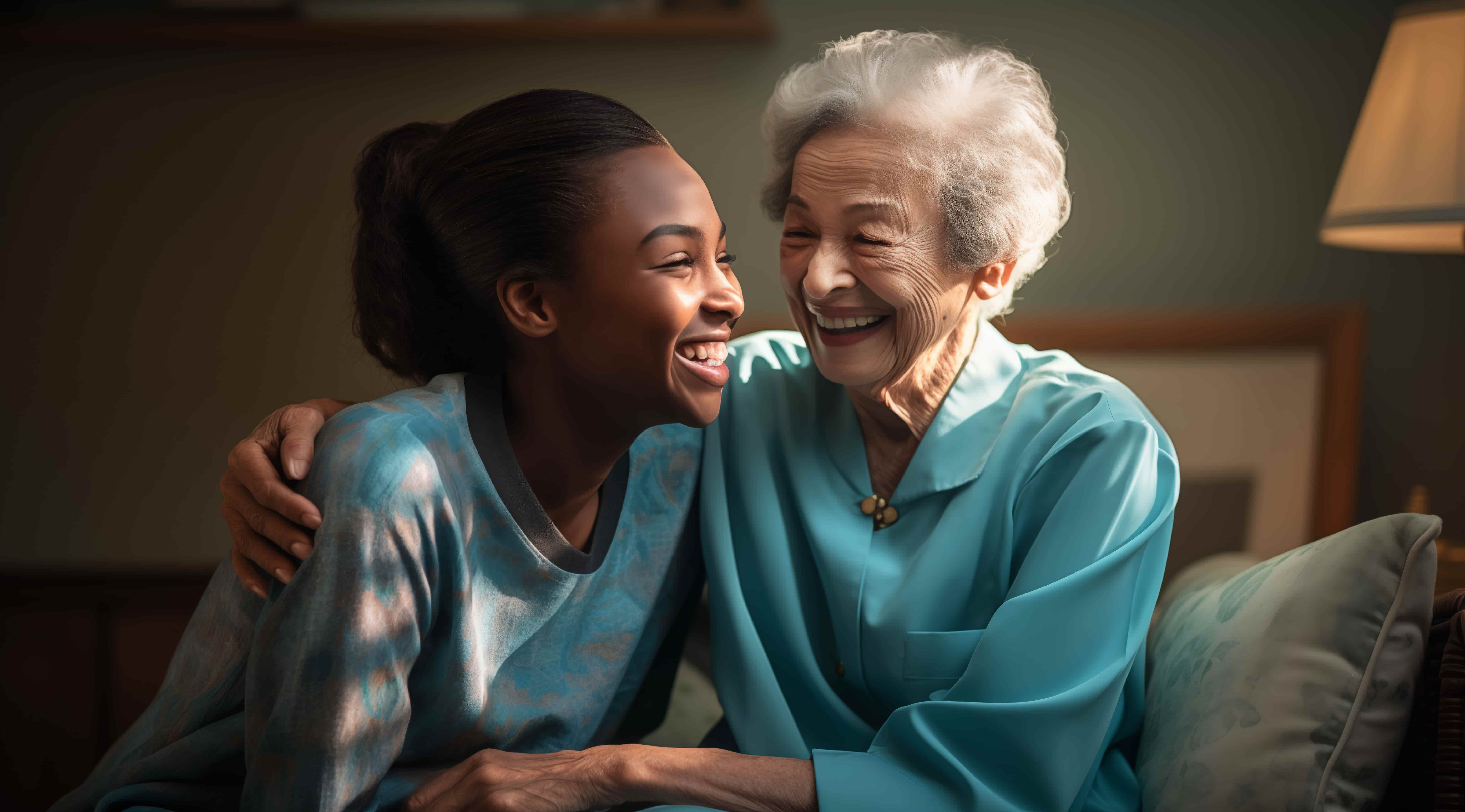 Trained caregiver providing dedicated 24-hour live-in care at home