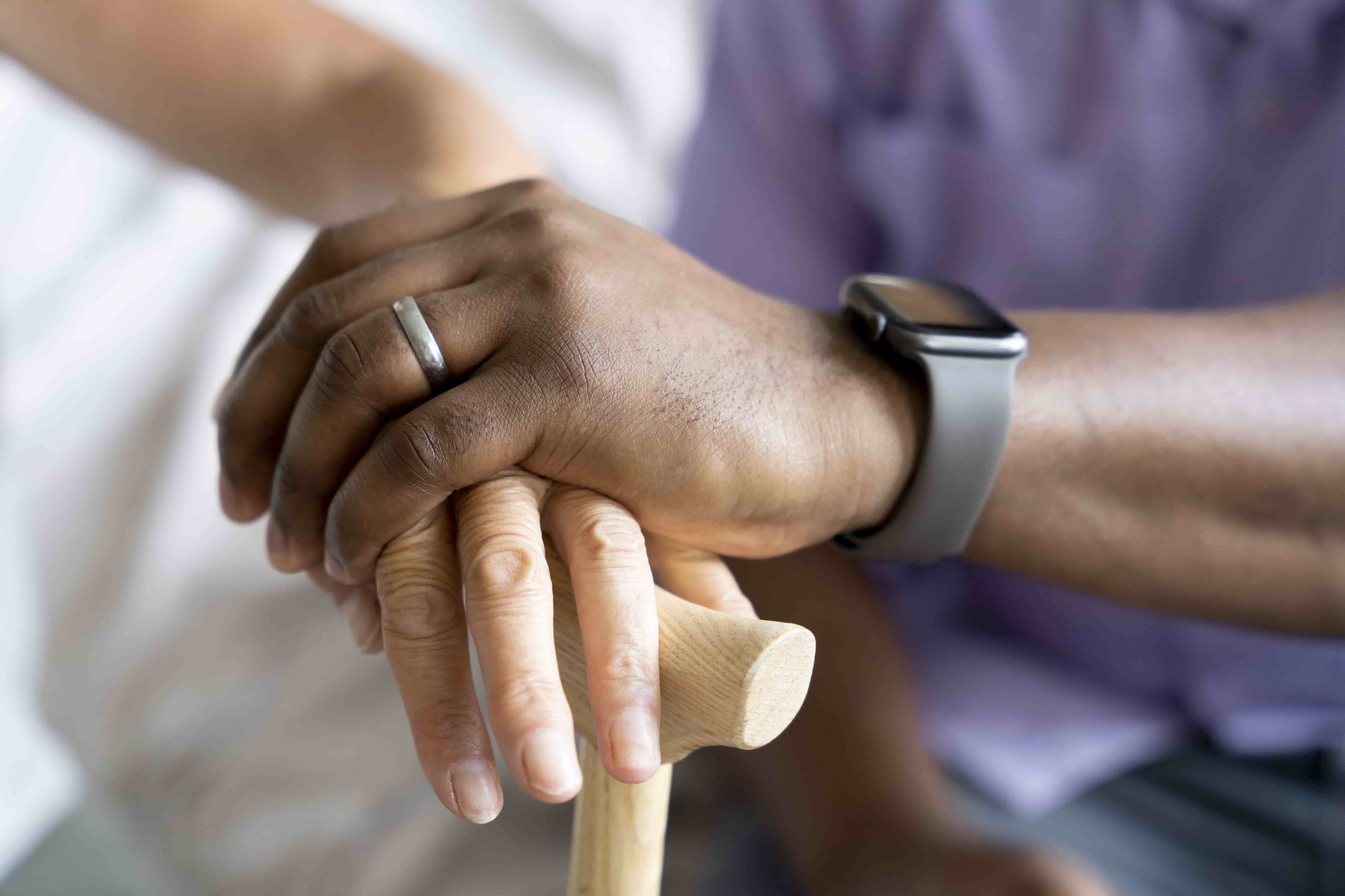 Heartwell Support worker caring for an elderly client at home